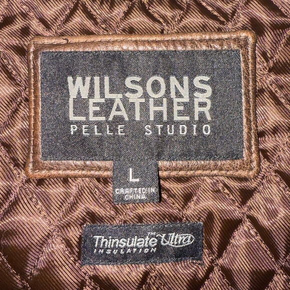 Wilson’s Pelle Studio Vintage Dark Brown Leather Jacket - Picture 5 of 9